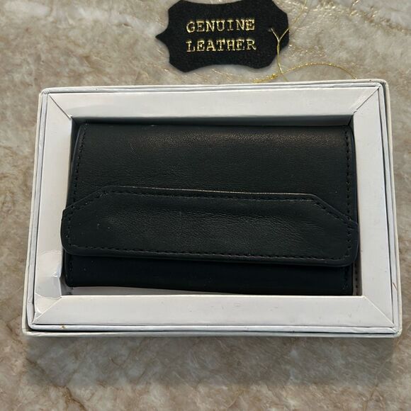Black Leather Key Holder NIB - Picture 2 of 4